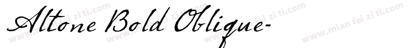 Altone Bold Oblique字体转换
